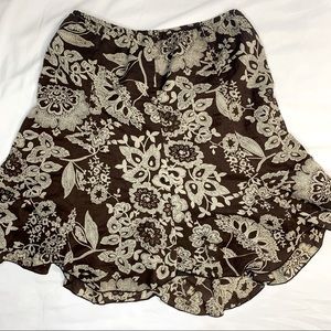 Attention Brown Patterned Women’s skirt